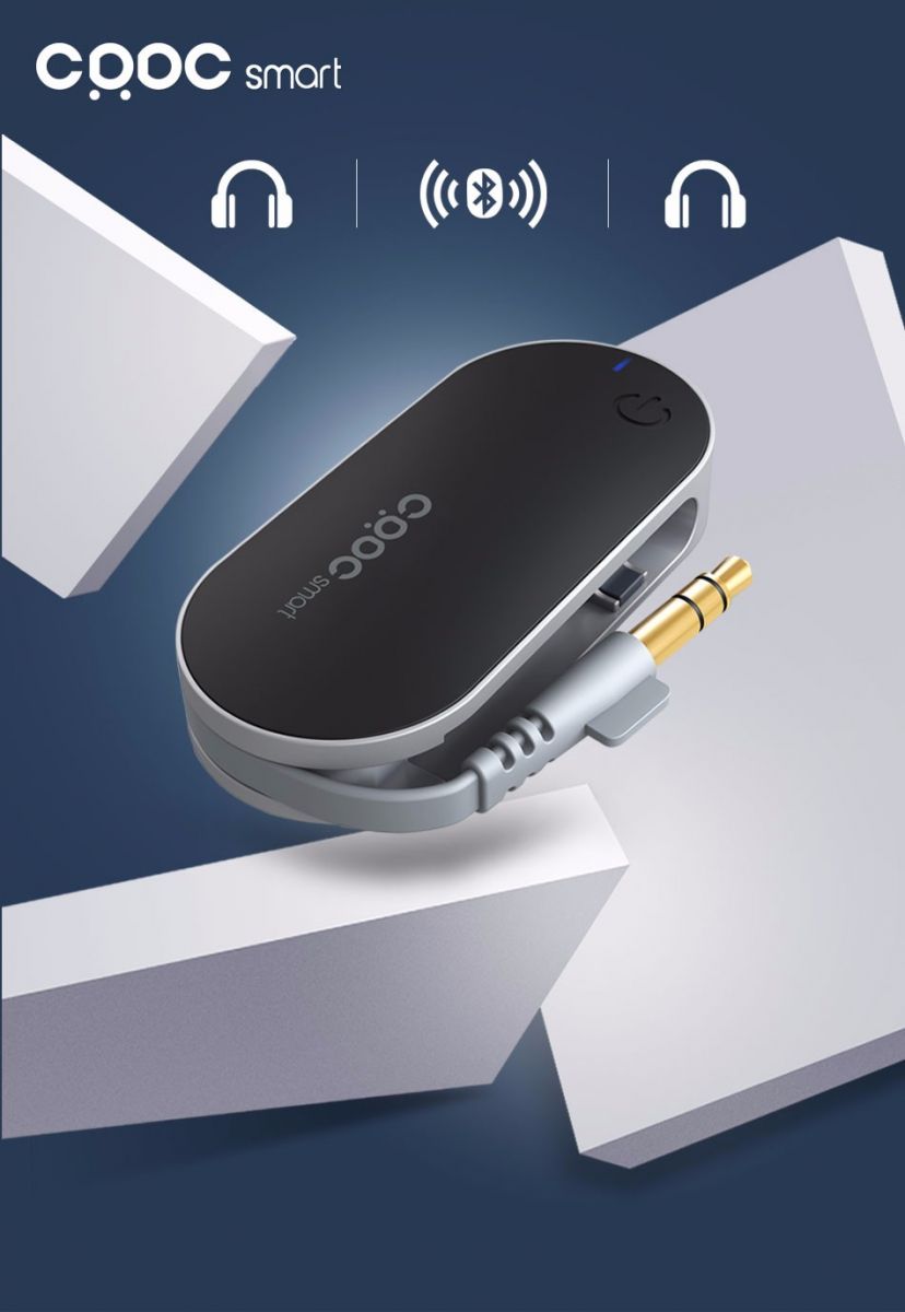 CRDC Compact Audio Bluetooth Transmitter - BT-C1 - Black 