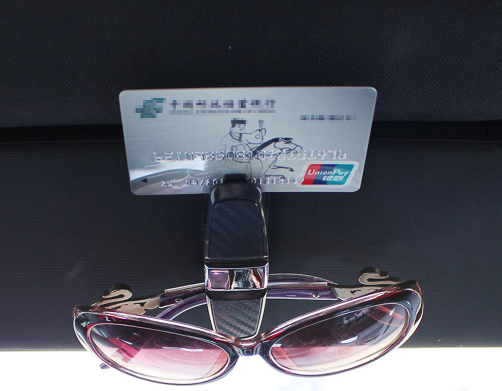 Clamp Penjepit Klip Kacamata Tiket Sun Visor Mobil - Black