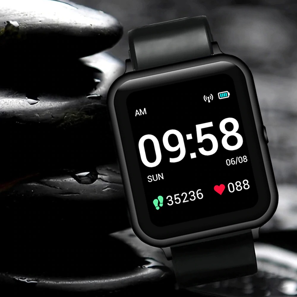 Lenovo S2 Smartwatch Sport Tracker Heart Rate Monitor Android iOS - Black -  JakartaNotebook.com