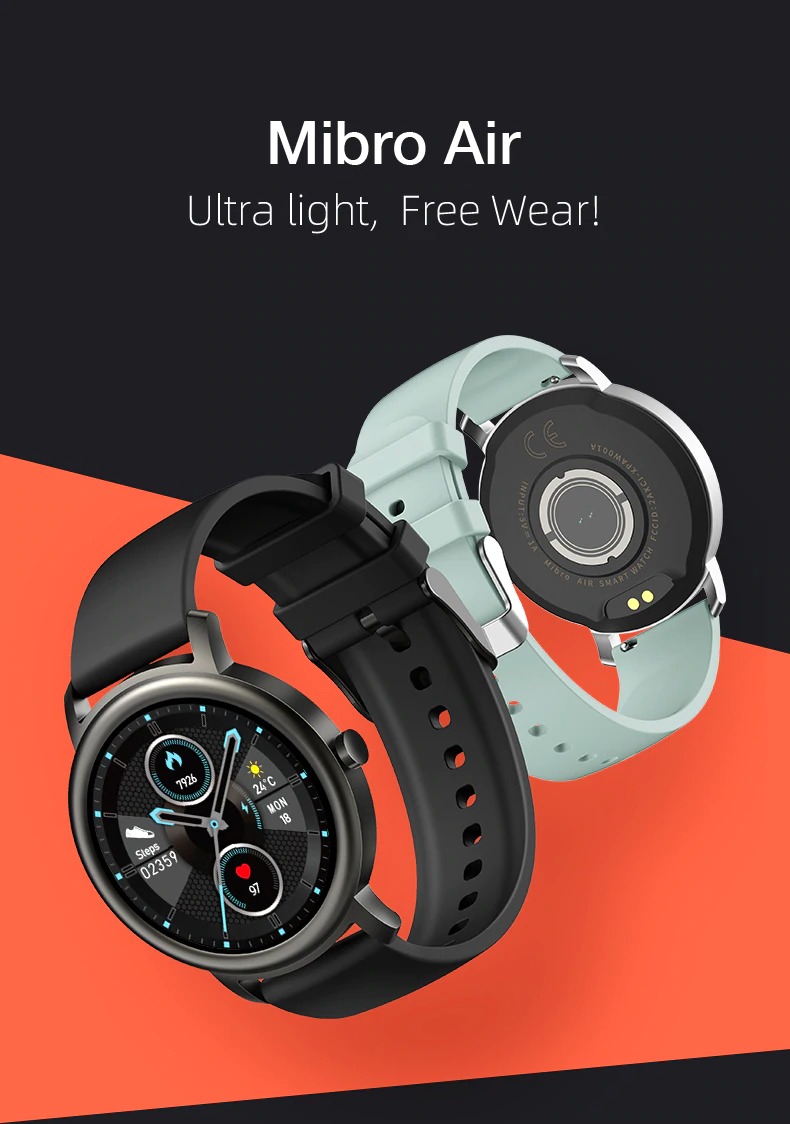 Xiaomi Mibro Air SmartWatch Sport Fitness Tracker Heart Rate Bluetooth 5.0  - XPAW001 - Black - JakartaNotebook.com